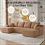 Canapé modulaire en forme de U de 130 po avec méridienne modulaire en velours côtelé modulaire pour le salon-423555107