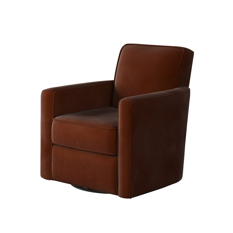 Fauteuil oscillant pivotant Balina Bindi, Bella orange brûlé, H 38 po x l 35 po x P 36 po  
