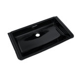 Vitreous China Rectangular Undermount Bathroom Sink with Overflow