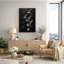 Oiseaux volants sur fond noir, décoration murale minimaliste, reproduction d'art sur toile-1329561799-1329561795