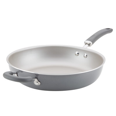 Rachael Ray Create Delicious Nonstick Deep Frying Pan / Skillet, 12.5 Inch
