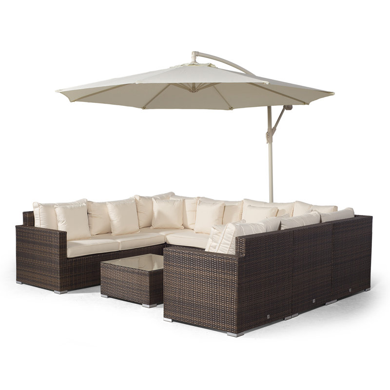 Yancey 5 Seater Rattan Corner Sofa Set