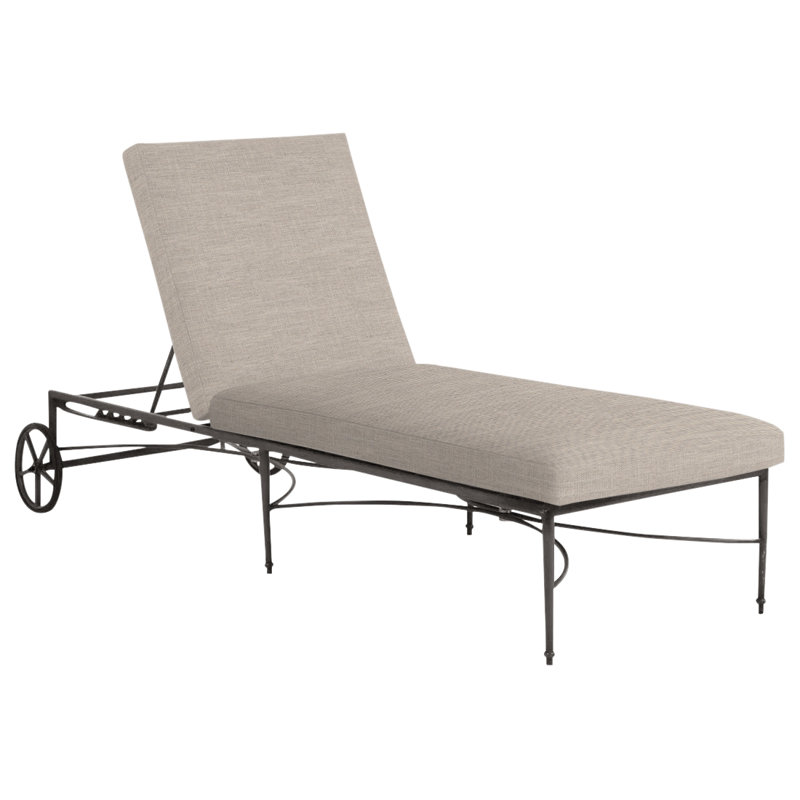 Chaise longue en aluminium Roma, Sunbrella® ‑ lin colombe, Pas de soudure