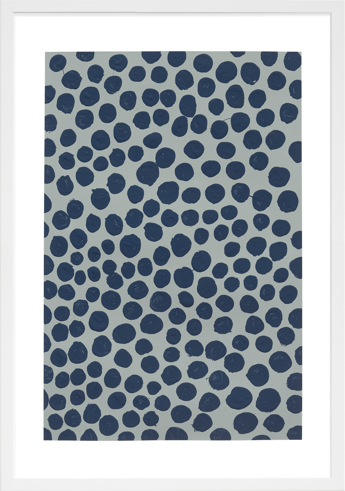 Blackberry On Gray by Michela Sorrentino, White, 25" H x 17.5" W x 1.25" D