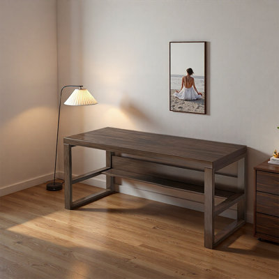 Nordic minimalist walnut wooden desk