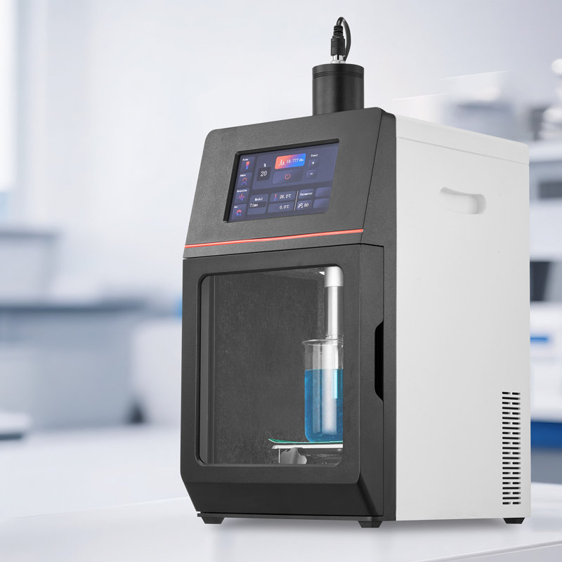 Homogénéisateur ultrasonique 2 en 1, puissance de 2000 W, fréquence de 20 KHz, sonde en alliage de titane de 0,79 pouce, continu, minuterie et trois modes d'impulsion, réduction du bruit, mélangeur de perturbateurs de cellules de traitement de son