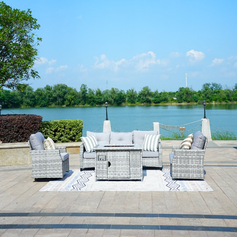 Braddon 5 - Person Patio Conversation Set with Cushions