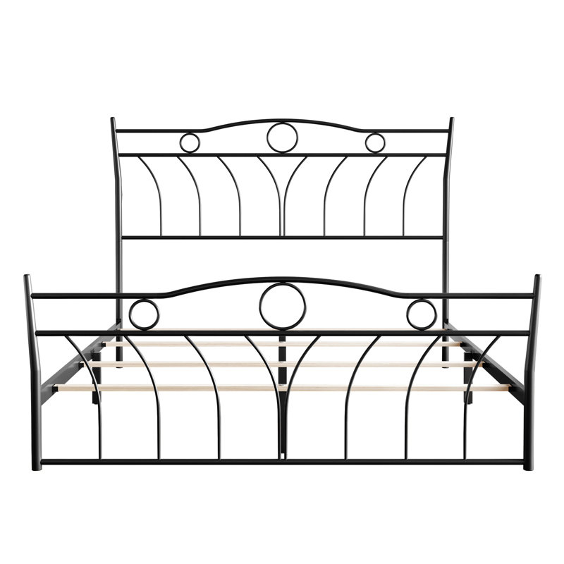 Shelby Metal Bed, Black, Queen