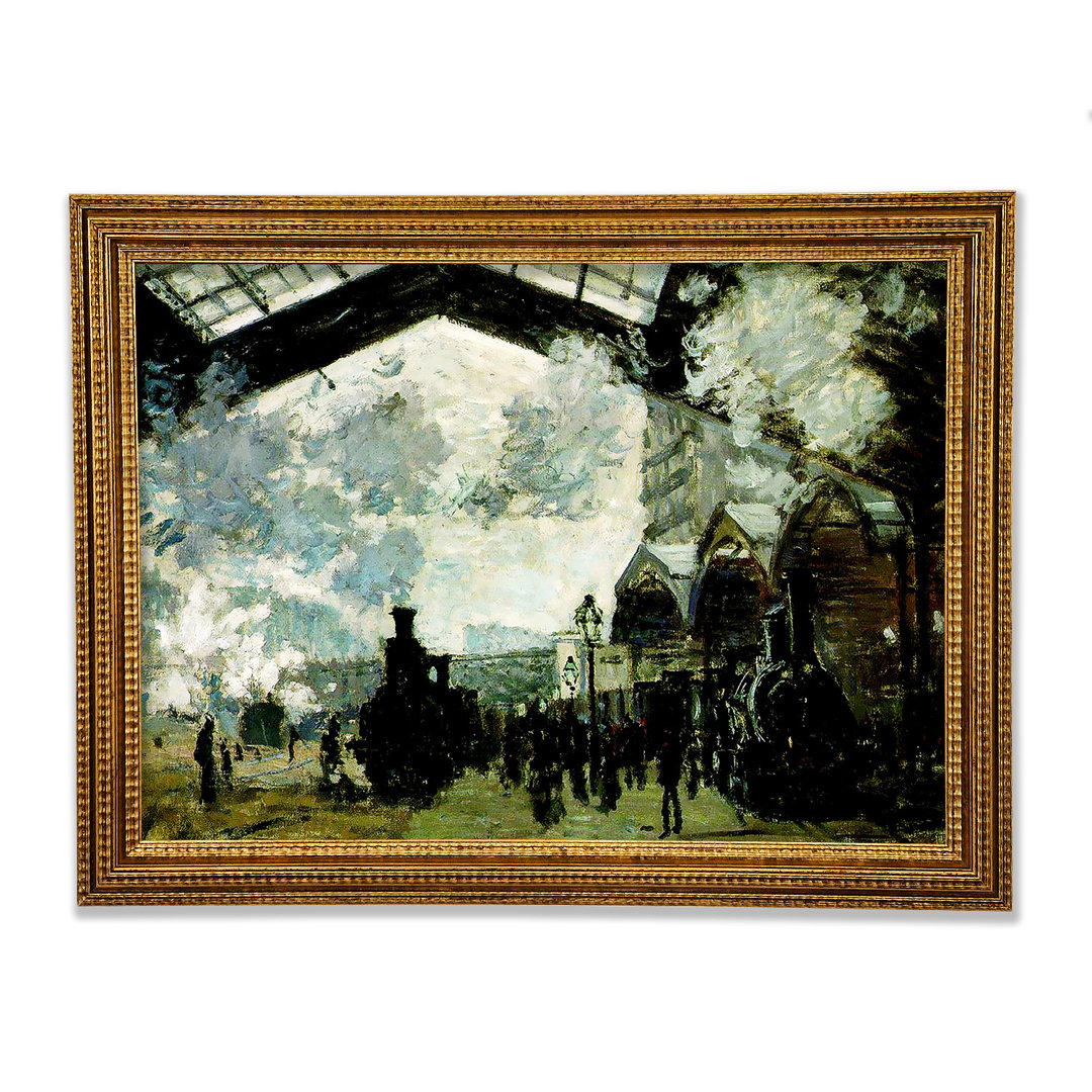 Claude Monet Der Saint-Lazare Bahnhof - Einzelner Bilderrahmen Kunstdrucke