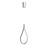 Sleek Chrome Chandelier, Adjustable Height 19.7 to 39.4 Inches | Durable Metal Body, Metal Base Plate, 11W LED Socket (3000K) | Stylish Lighting Fixture for Modern Home Decor, Elegant Design & Energy Efficient-509476897