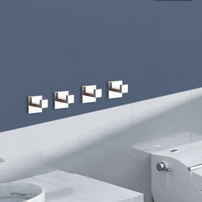 4 Pack Wall-Mounted Stainless Steel Bathroom Towel Hooks/Coat Hooks For Bathroom, Bedroom, Kitchen