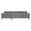 Riviera 4 Seater Corner Sofa, Fabric, 286cm Modern L-Shaped with Metal Legs-404754979-418821127