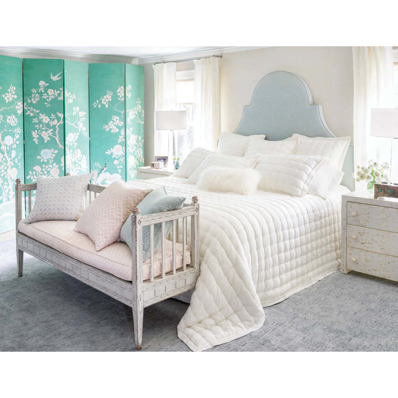 Lush Linen Puff, Full/Queen Quilt, Ivory