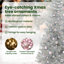 vidaXL Christmas Tree with 150 LEDs with Stand Silver PET-1227369263