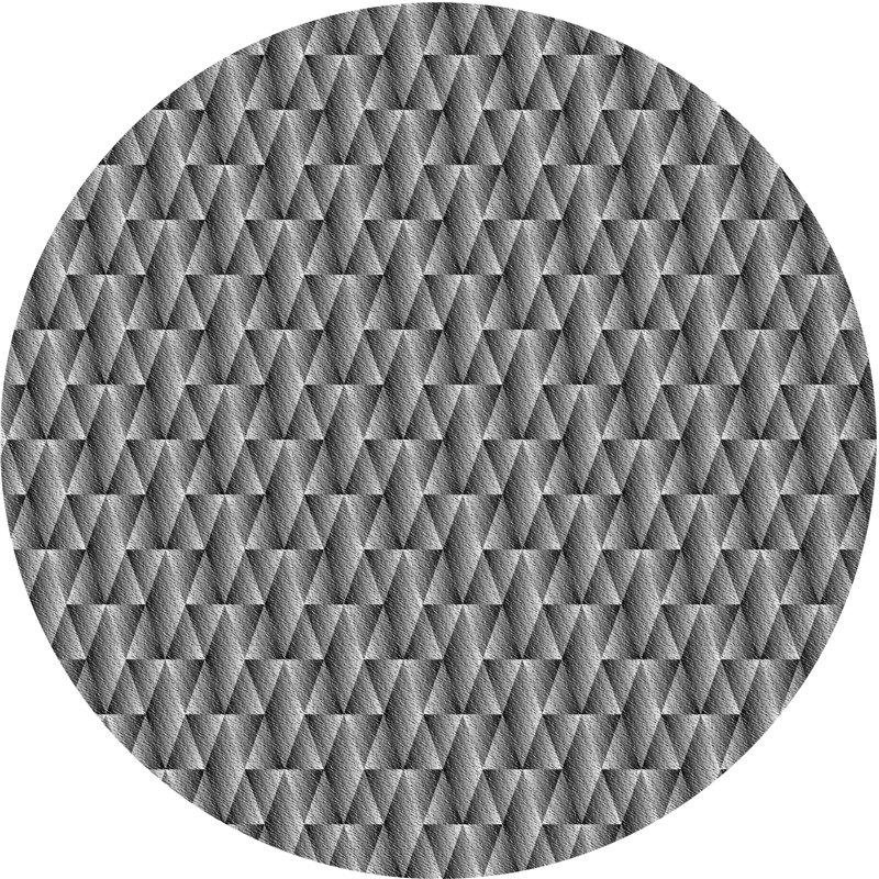 Tapis de zone brun à motif, Rond 3 pi