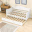 Élégant lit de jour simple en bois avec lit gigogne simple-222235382