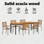 7 Piece Garden Dining Set Acacia-153793263