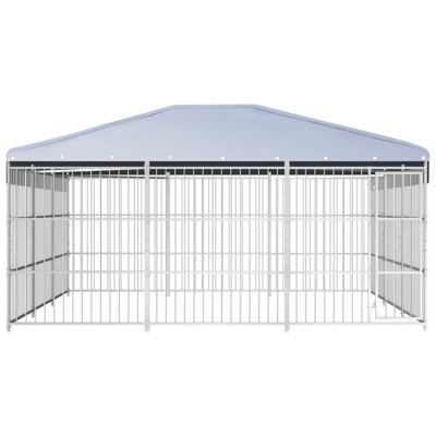 Colbert 200cm H Panel Metal Yard Kennel With Door