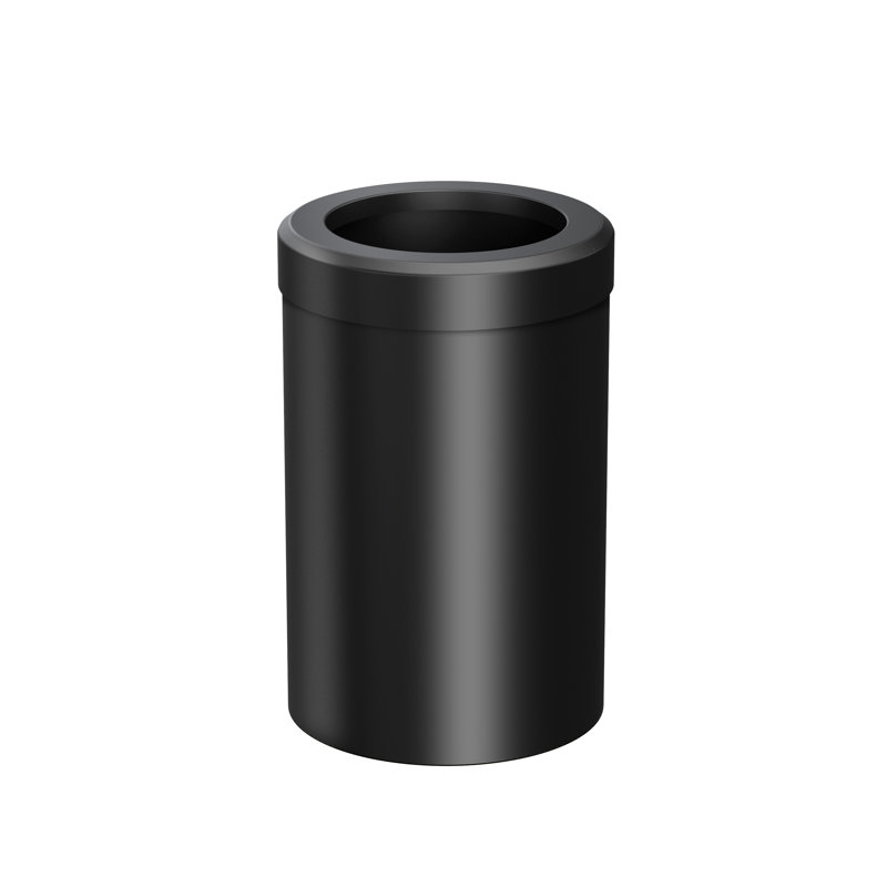 Poubelle ronde en acier inoxydable 2,9 gallons Latitude II, Noir mat