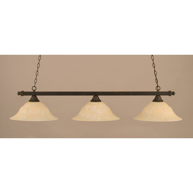 Barre carrée / ronde 3 lumières, Blanc, Granite noir