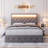 Bed Frame With LED Lights Headboard, Fast-Charging USB Port-1142682476-1142682467