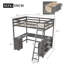 Lit mezzanine avec bureau en U, tiroirs et tablettes de rangement-1182534884-1182534886