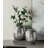10.5x10.5x13" Aluminum Vase, Silver Streaks-1281948335