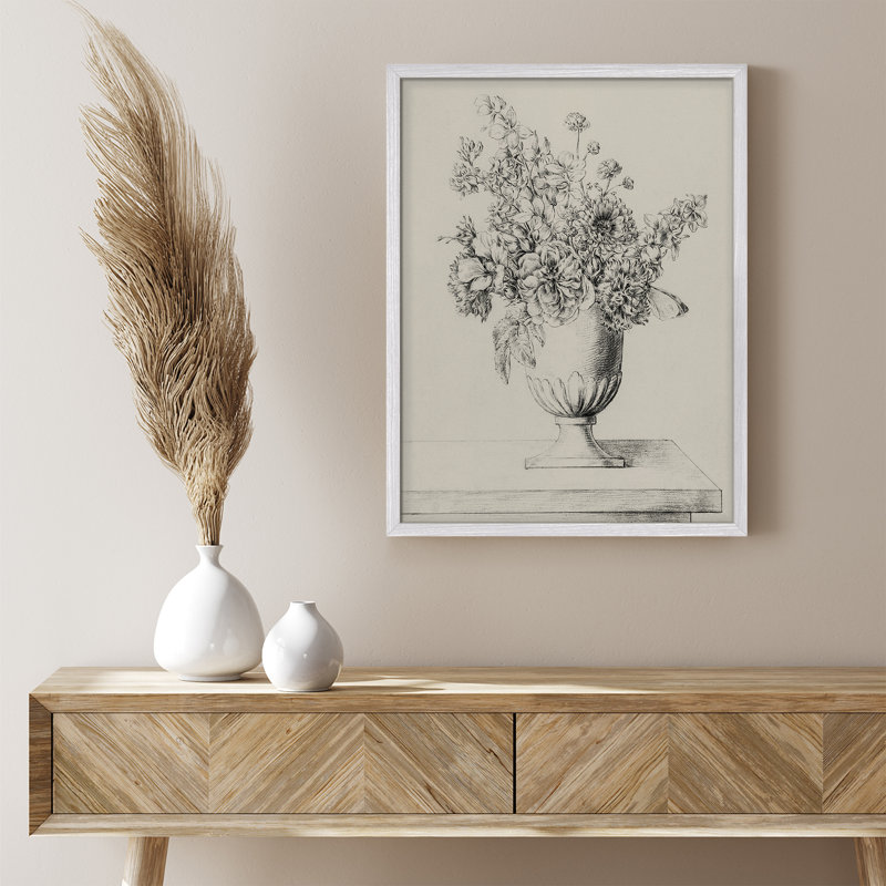 "Vase fleurs bouquets rustiques, H 16 po x l 12 po, Blanc
