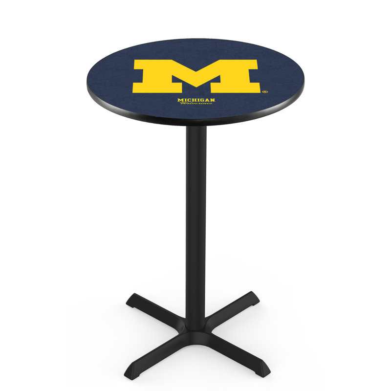 Round Metal Base Dining Table, University of Michigan