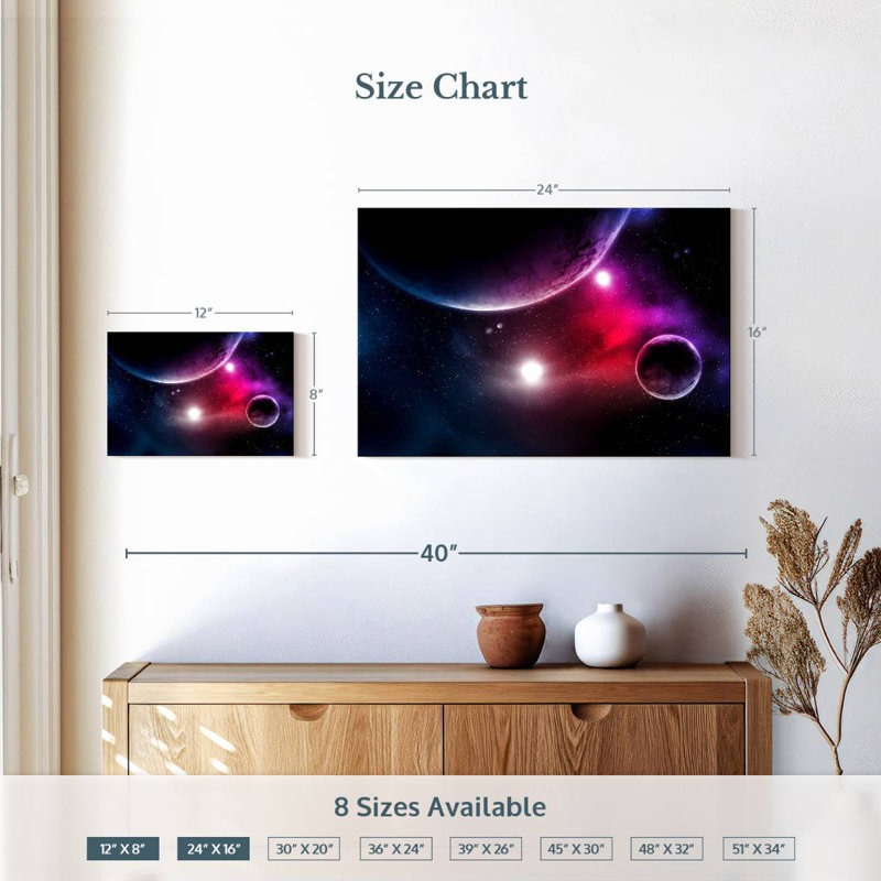Oberle Stars And Planets, 16" H x 24" W