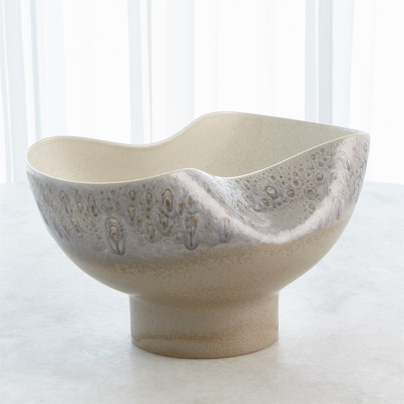 Cream Rises Dented Handmade Ceramic Decorative Bowl 1