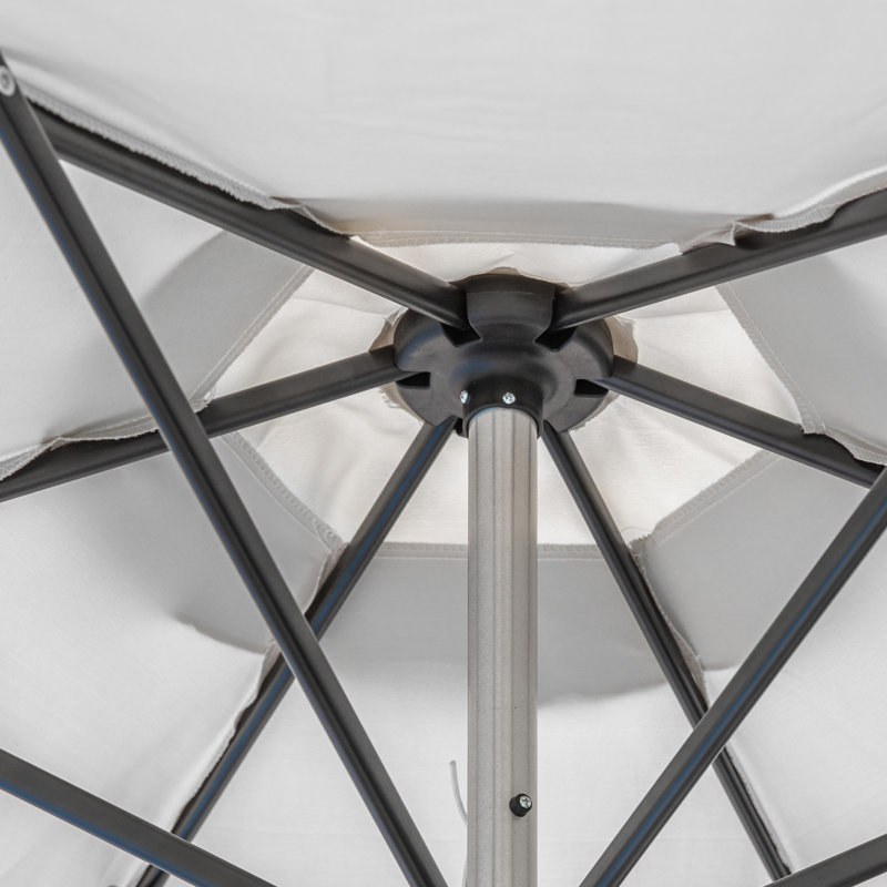Antoniah 269cm X 200cm Rectangular Parasol, Grey