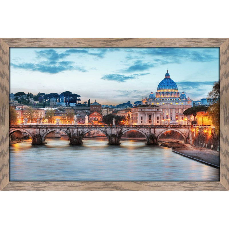 «Rome I», reproduction de photo encadrée, H 21,5 po x l 27,5 po x P 0,75 po, Cadre taupe délavé