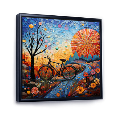 Bicycle Mosaic Spokes Pointillism - Bicycle Wall Art Prints