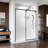 56"-60"W X 76"H Single Sliding Shower Door Soft Close With 1/4" Clear Tempered Glass