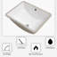 Lavabo de salle de bain rectangulaire encastré en céramique 21 po avec trop-plein Manvydas Hokku Designs