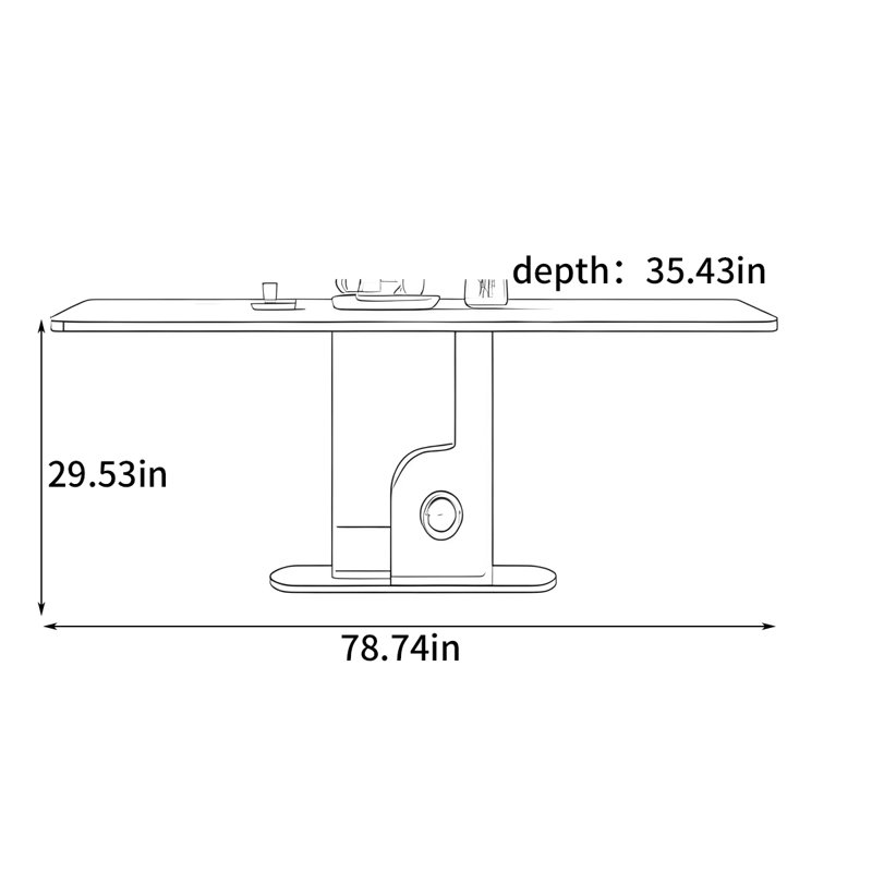 Deangelis, H 29,53 po x L 78,74 po x l 35,43 po