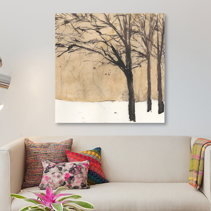 « forest sketch ii », impression sur toile, H 18 po x l 18 po x P 1,5 po, Pas de tapis, Toile tendue