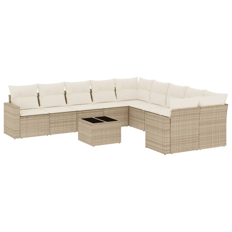 Grand canapé modulaire en rotin PE Vidaxl