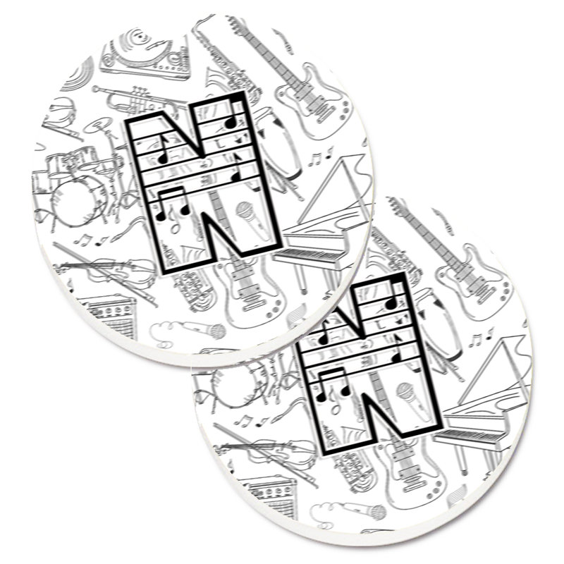 Sous-verre musical letter note, N