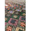 Tapis unique brun / framboise / vert forêt 4 pi x 10 pi Jijim