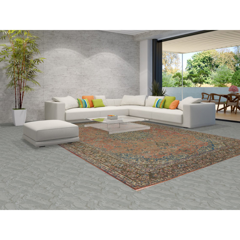 Tapis floral rétro 10 x 13