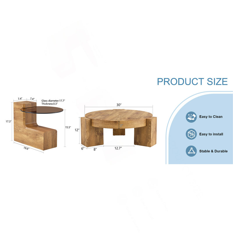 The Detachable Double-Decker Coffee Table, The Stylish Design Is More Precious, And The Detachable Design Can Make The Use Of Space More Flexible And Suitable For Various Scenes.