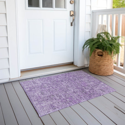 Everlee Flatweave Washable Ikat Indoor / Outdoor Rug