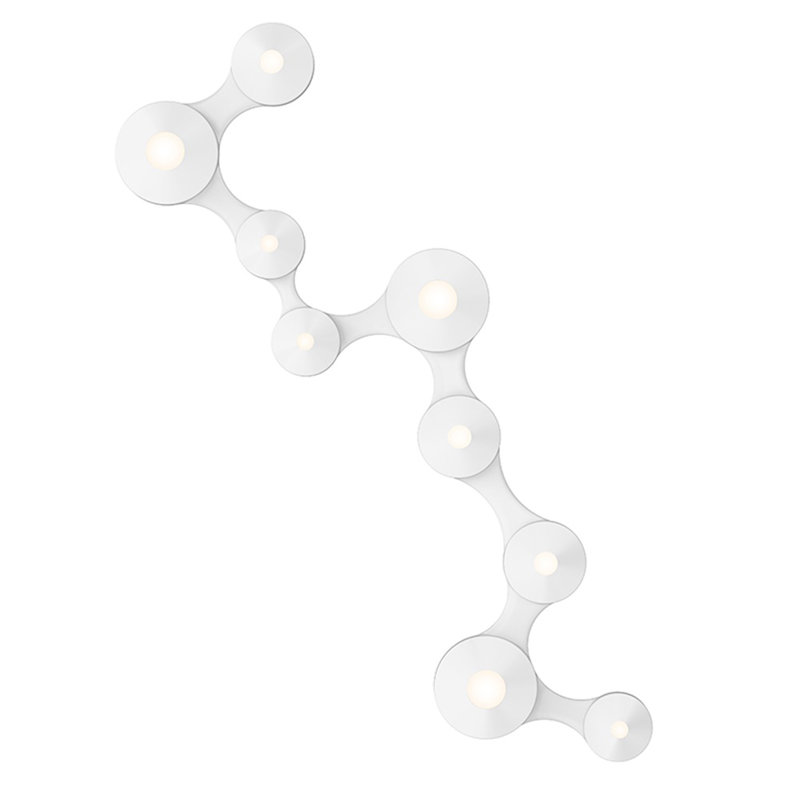 Coral Surface Unique LED Flush Mount, Satin White, 3, 47"