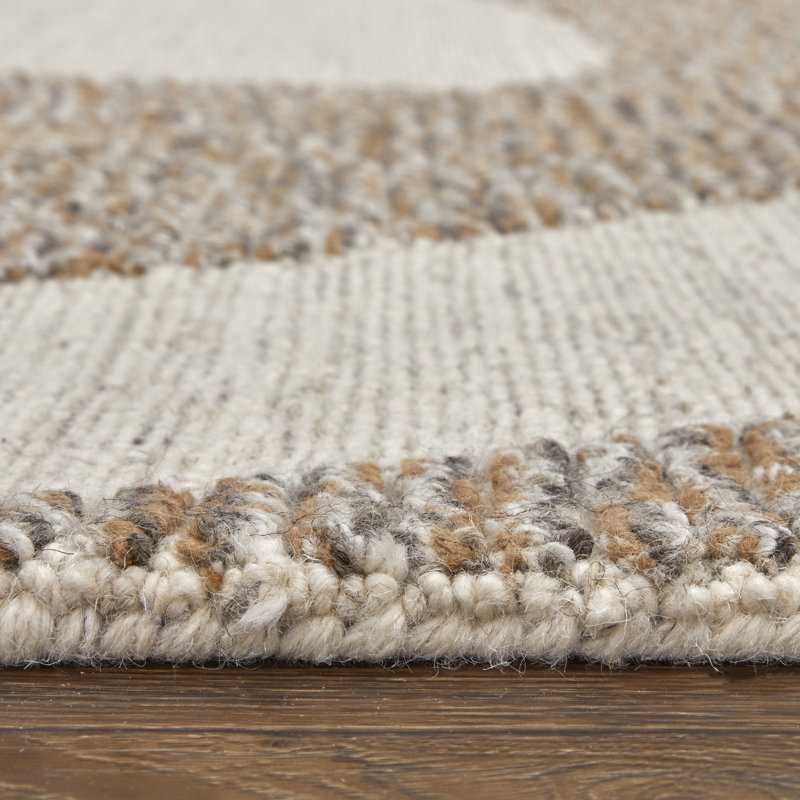 Jennae Performance Hand Tufted Wool Abstract Indoor Rug, Rectangle 9' x 12'