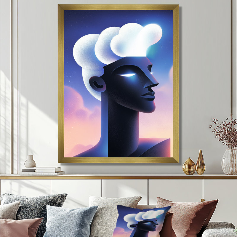 Olgica - Fashion Wall Art, 44" H x 34" W, Reproduction encadrée d'une seule photo, Doré