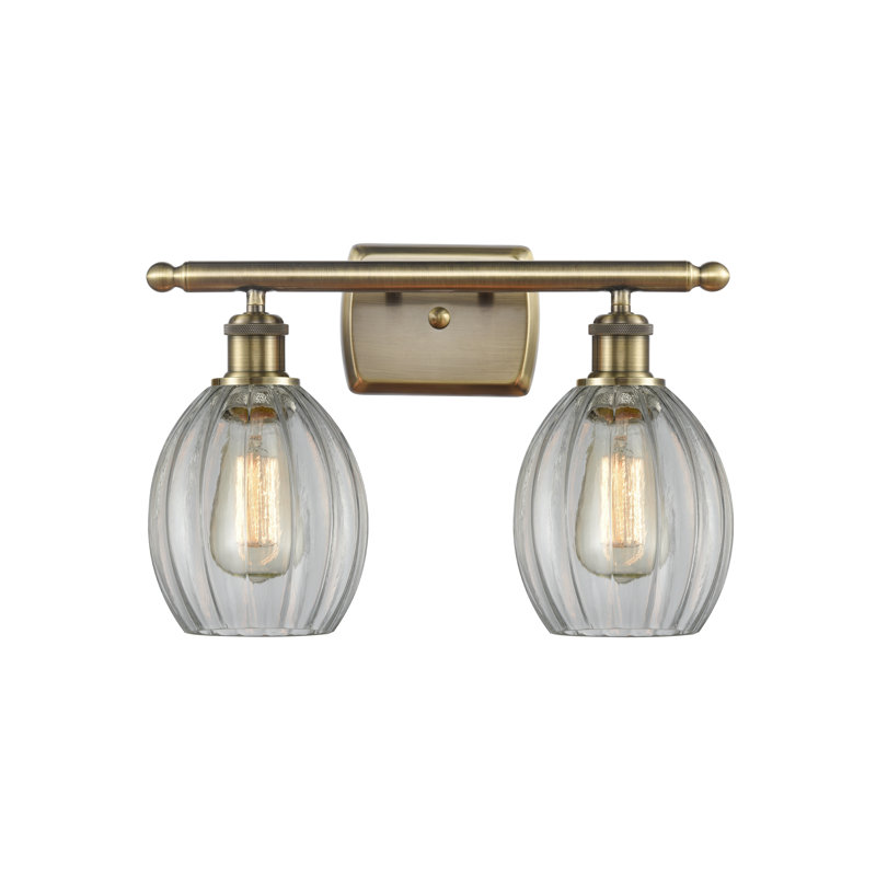 Éclairage pour meuble-lavabo Wickersham, Transparent, Incandescent, 2 lumières