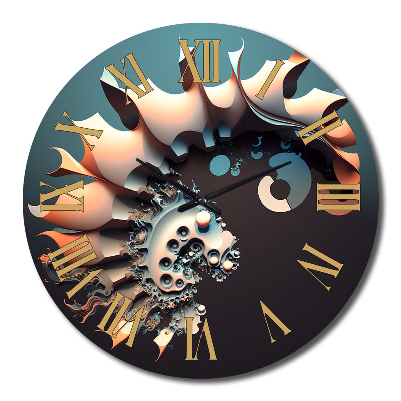 Horloge murale 3D 3D Fractal Universe I, Très grand
