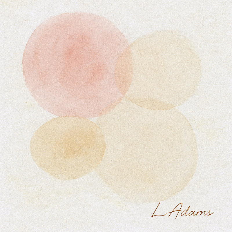 «Desert Glow», art mural cercles à l'aquarelle moderne, H 30 po x l 30 po
